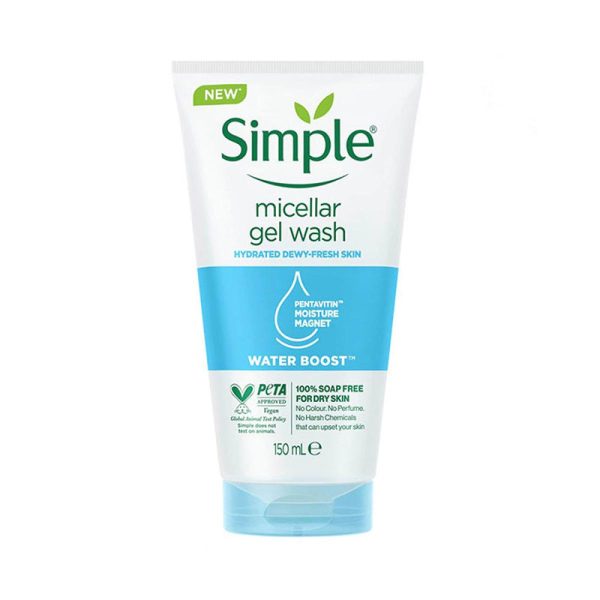 ژل میسلار شوینده صورت سیمپل Simple مدل WATER BOOST