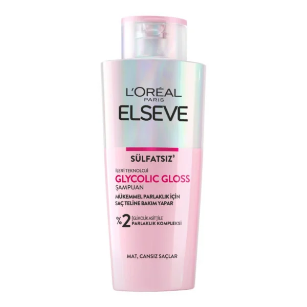 شامپو براق کننده مو بدون سولفات لورال LOREAL مدل GLYCOLIC GLOSS