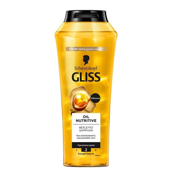 شامپو مغذی و براق کننده مو گلیس GLISS مدل OIL NUTRITIVE