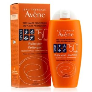 کرم ضد آفتاب بی رنگ Avene اون SPF50+مدل Fluide Sport